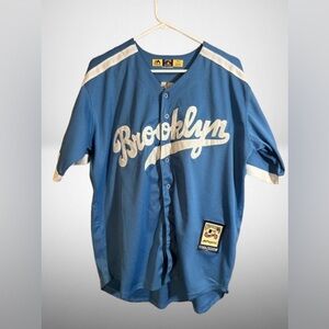 Majestic Brooklyn Blue and White Jersey